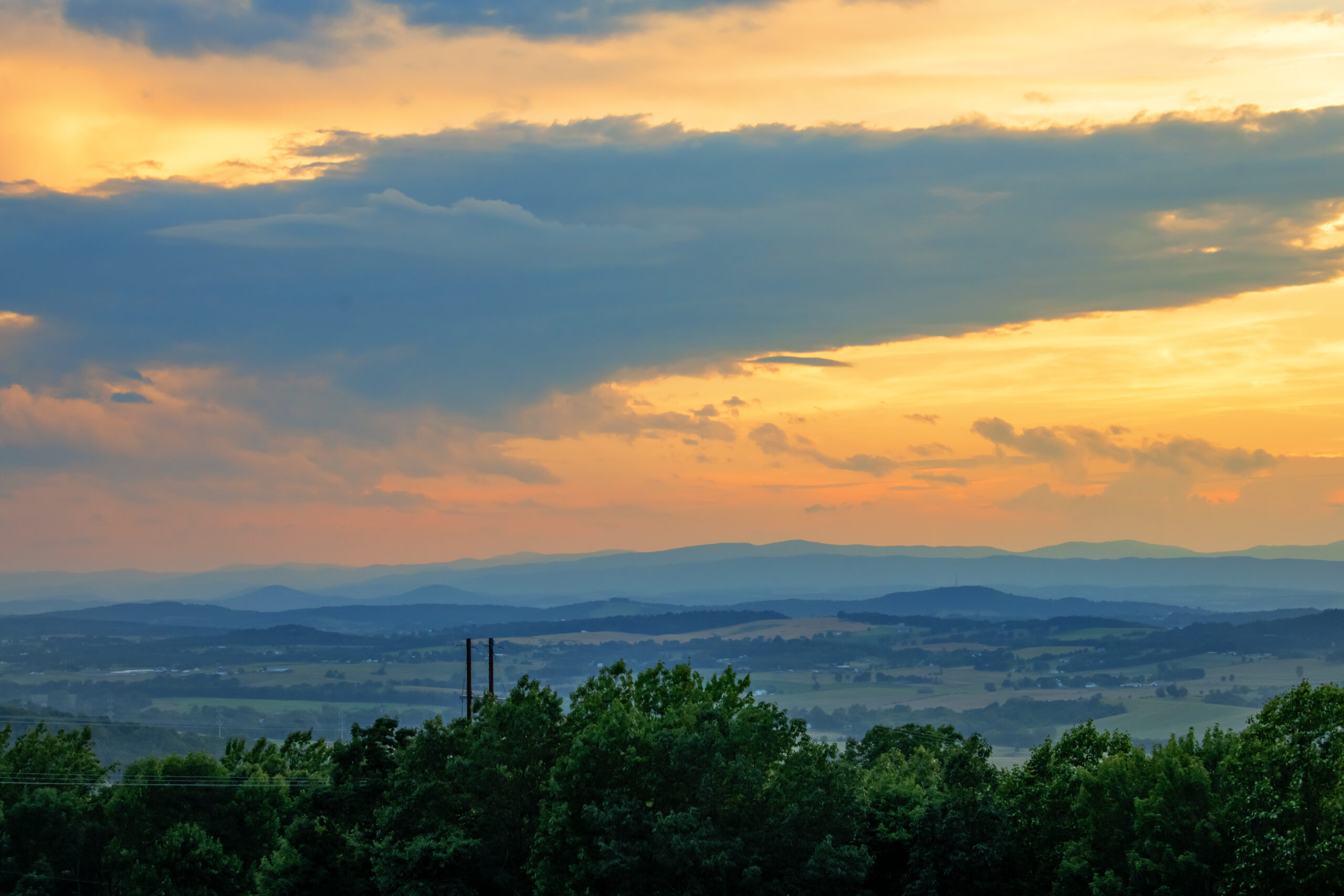 Sunset overlooking Shenandoah Valley